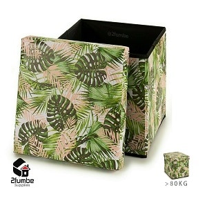 Ottoman leaf design foldable storage box stool-2fumbe-furniture uganda