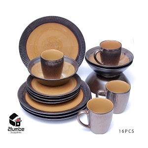 DNS34-Golden Ceramic 16pcs Dinnerset-2fumbe Dinnerware