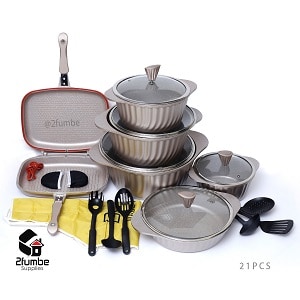 Dessini Die Cast 21 Pieces Cookware Set-2fumbe-Kitchenware