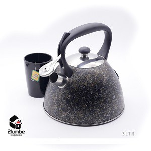 Black-Stainless steel 3Liters whistle kettle-2fumbe-kitchenwre