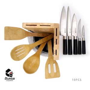 Royalford wood base knife set-2fumbe-kitchenware