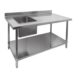 stainless steel commercial kitchen sink