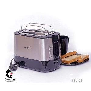2 Slice Black Philips toaster-2fumbe kitchen appliances