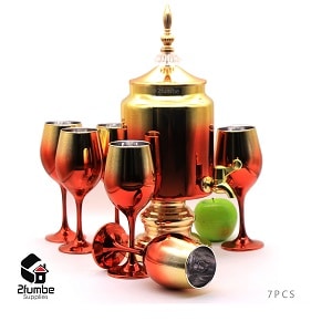Colored Wine Decanter with 6 glasses