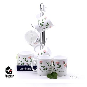 Essence luminarc mugs-green flower set-Oshik
