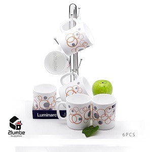 Essence luminarc tea mugs-cirles set-2fumbe-kitchenware