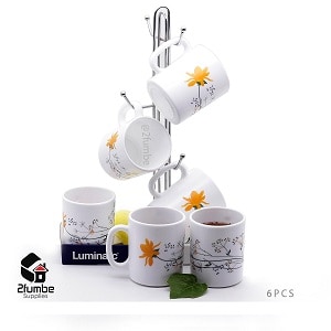 luminarc office mugs set-Orange flower-2fumbe-kitchenware