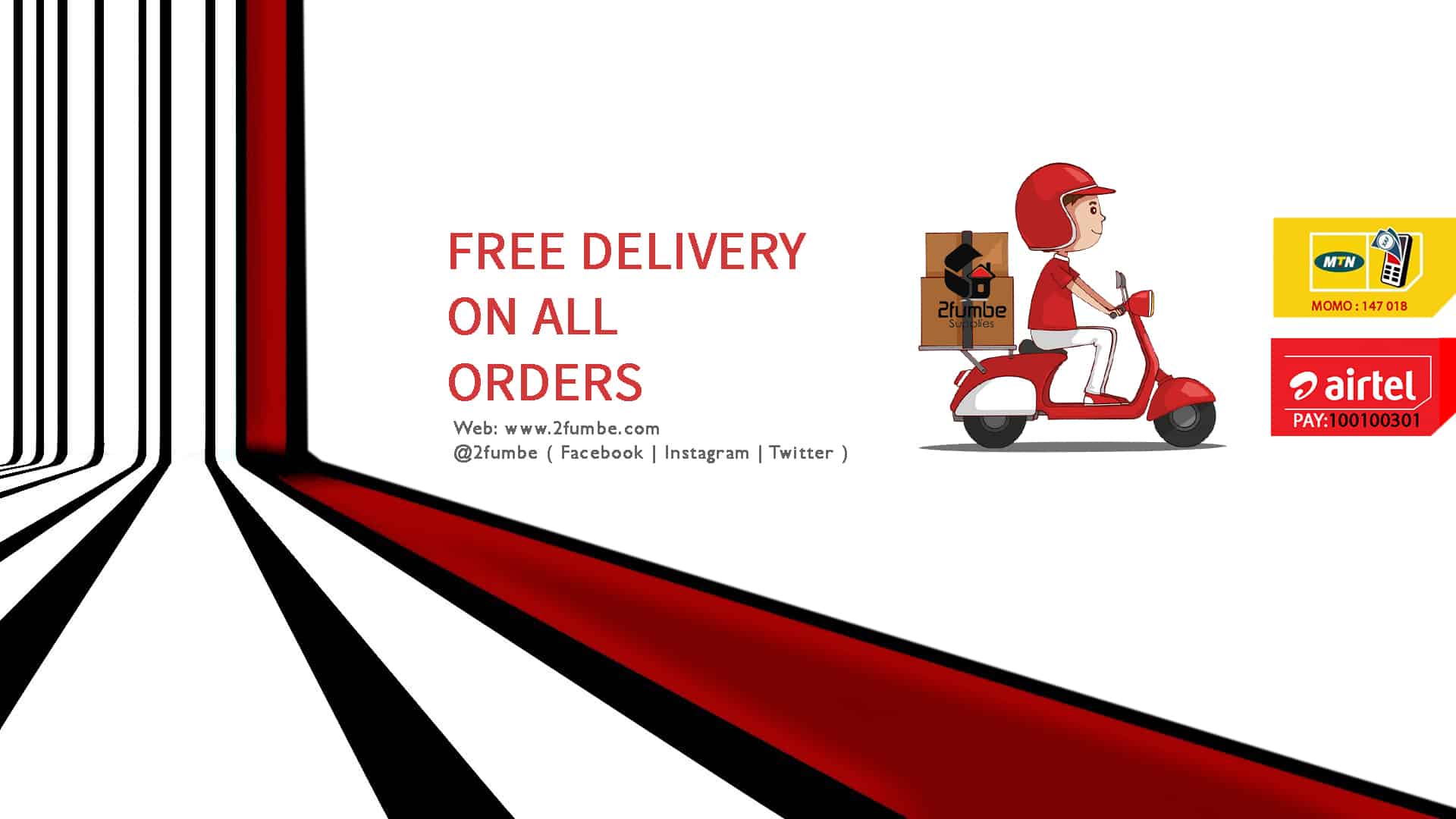 2fumbe-free delivery on orders