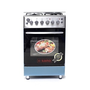 3x1 Silver-Sano Electric Gas cooker-60x60-front view
