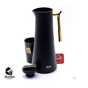 Black 1 liter Regal Tea Flask-2fumbe-kitchenware