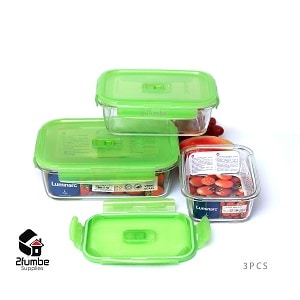 Luminarc Glass-Storage food containers-microwave safe-2fumbe-Kitchenware