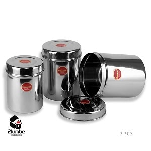 Food Grade Stainless steel 3pieces set Canisters-2fumbe-Kitchenware