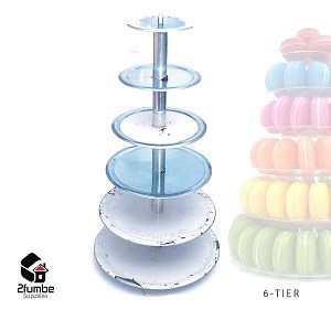 6 Tier metallic cup cake stand-2fumbe kitchenware