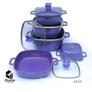 10PCS Dessini-Die Cast Cookware set-Blue-2fumbe Uganda