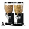 Black Double Cereal Dispenser-2fumbe Kitchen storage