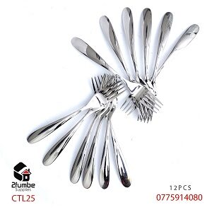 Dozen Heavy stainless steel table forks-2fumbe cutlery2