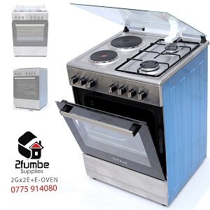 Free standing Titan 60x60 Electric oven-2Electric x2Gas Cooker-2fumbe Kitchen appliances