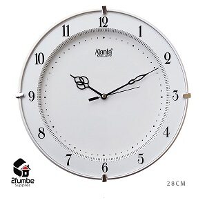 CLK28-Ajanta white 28cm wide-office wall clock-2fumbe Deco11111111