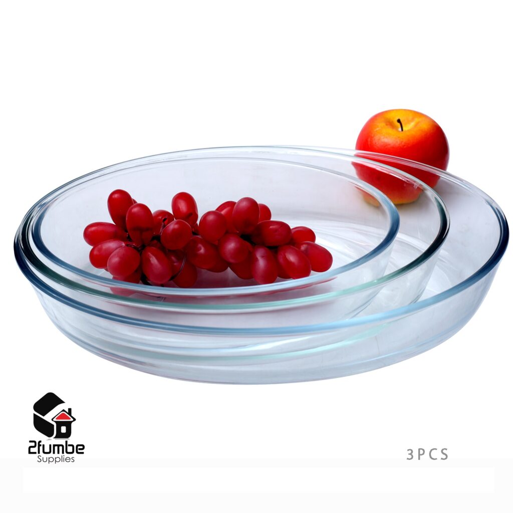 TRA56 Glass Baking trays 1.6L,2.4L, and 3.0L Brosilicate glass -2fumbe