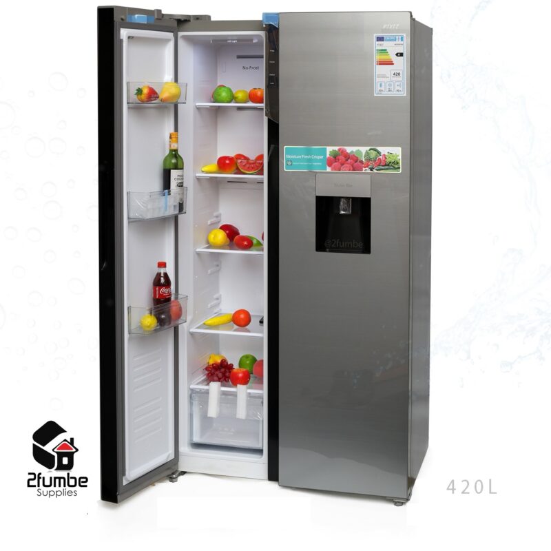 420L SIDE BY SIDE DOOR FRIDGE WITH DISPENSER