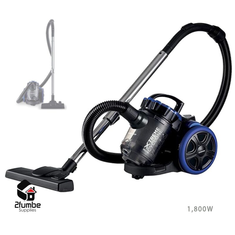 Kenwood Vacuum Cleaner 1800W Multi Cyclonic Bagless Canister 2L With 4.5M Cable, Ultra Compact, Surface, Anti Bacteria, Pet Care For Home & Office Vbp50.000Bb Black/Blue