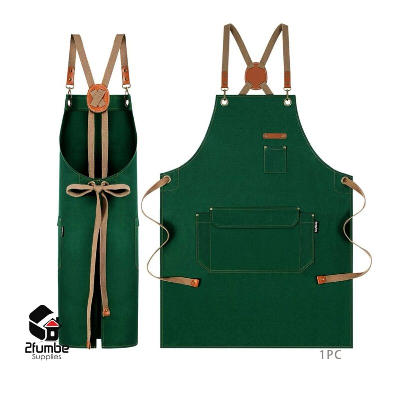 Chef Apron with Adjustable Belt - Army Green