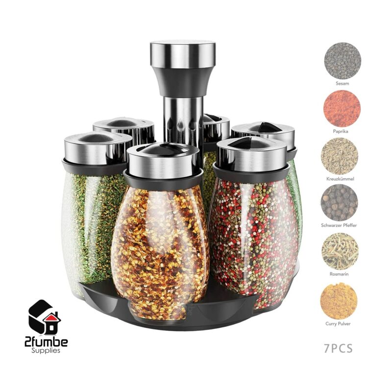 360° Round Spice Carousel - Stylish and Functional Kitchen Organizer