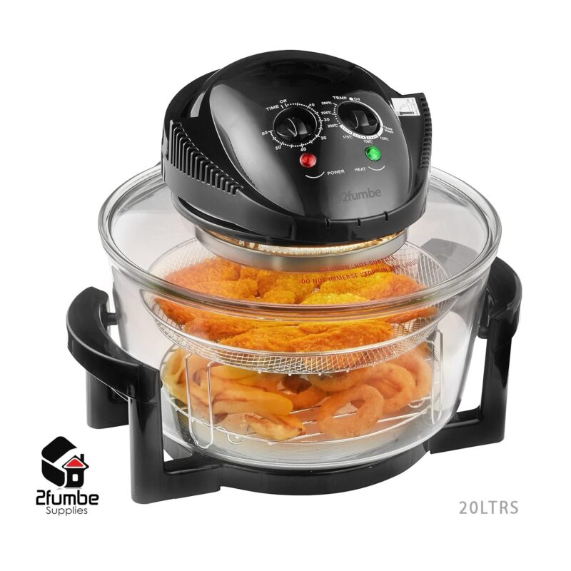 17L Deluxe Black & Glass Air Fryer!