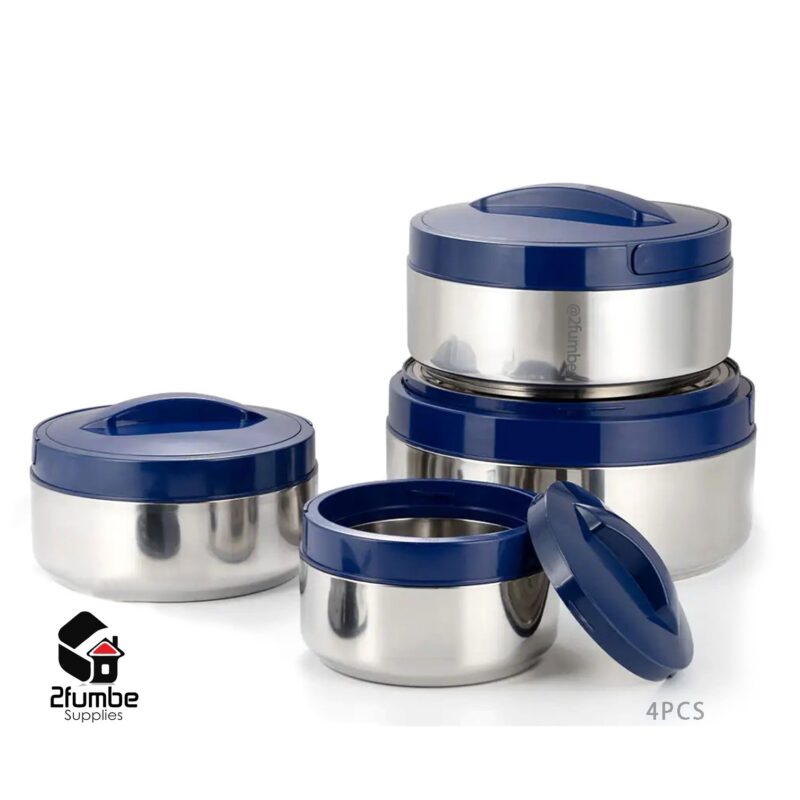 4-Piece Stainless Steel Casserole Set – Food Warmer Containers